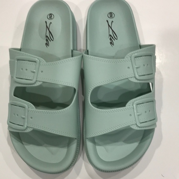 Lia Shoes - Mint Jelly Platform Sandals -Lia size 9